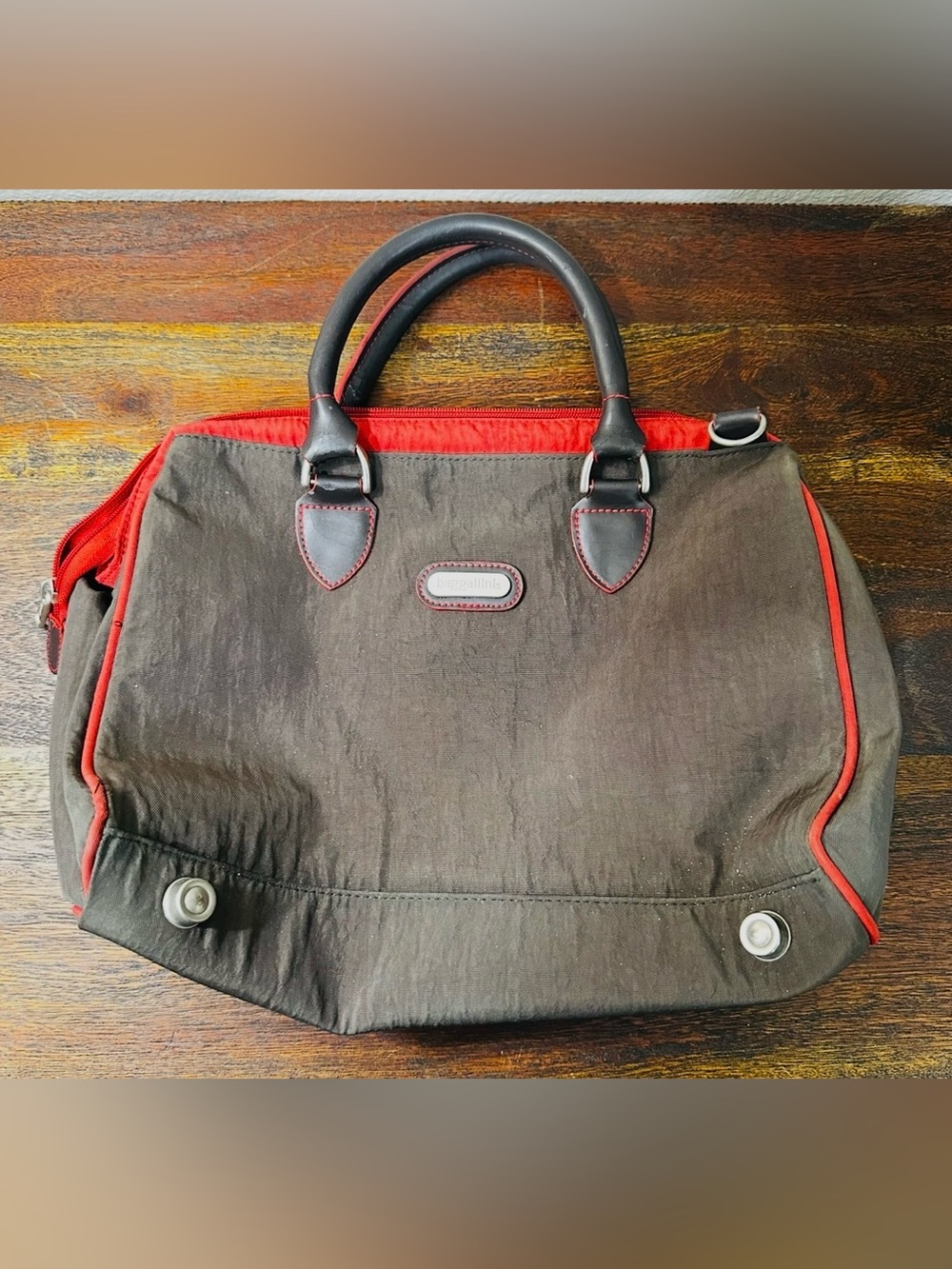 Baggallini Brown and Red Men's Travel‎ Tote